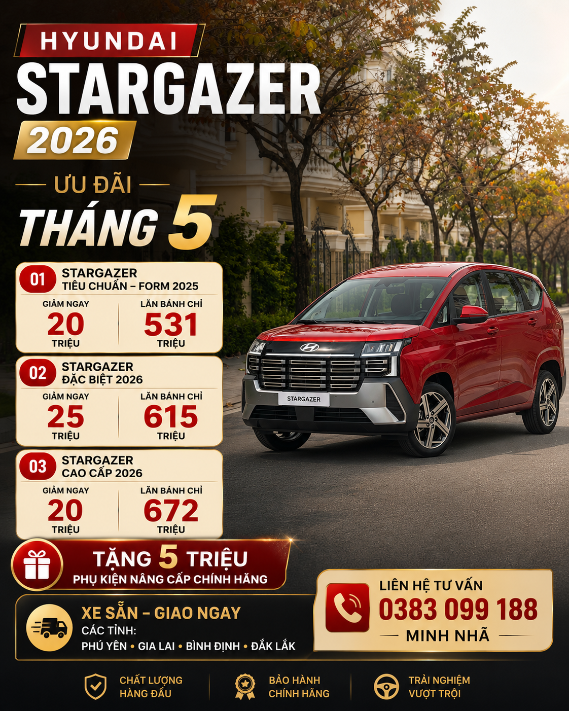 Khuyến mãi Stargazer tháng 5/2026